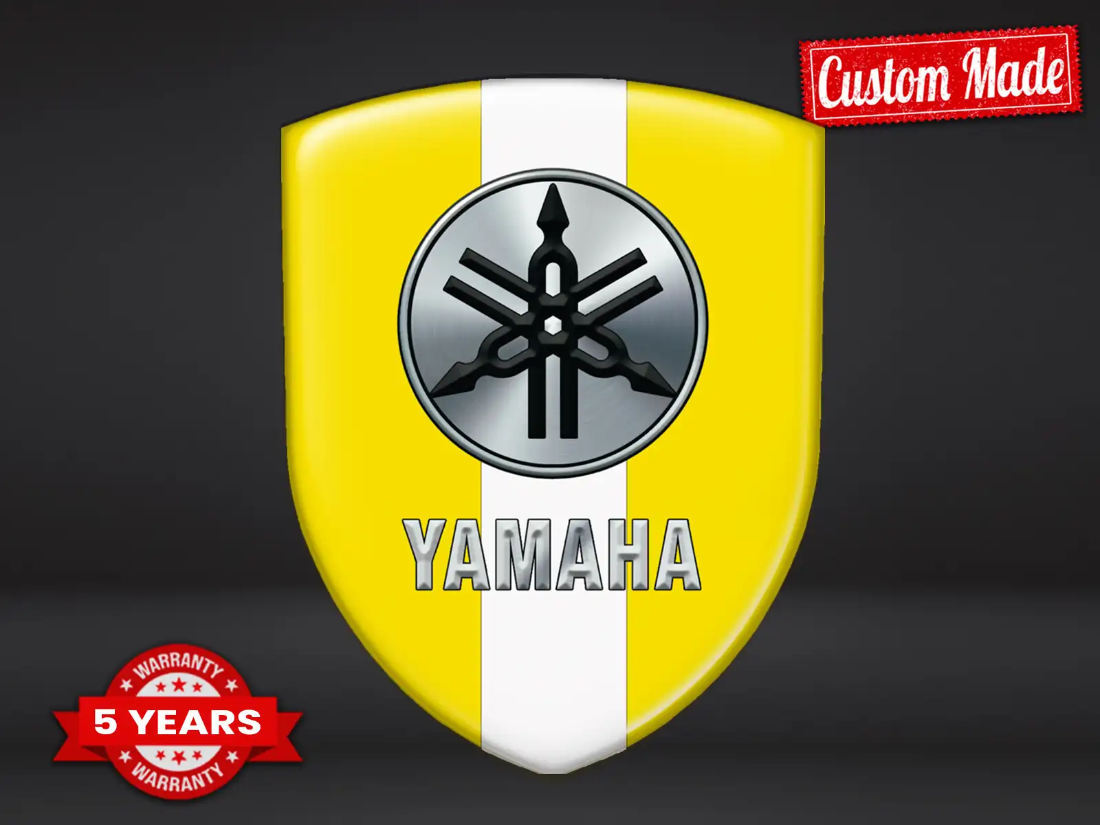 Yamaha Calcomanía Auto Autoadhesiva Insignias Cúpula Premium